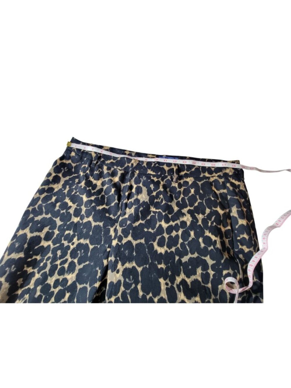 Old Navy Womens Leopard Print Straight-Leg Pants Size 14 Regular Cotton Blend - Picture 3 of 11